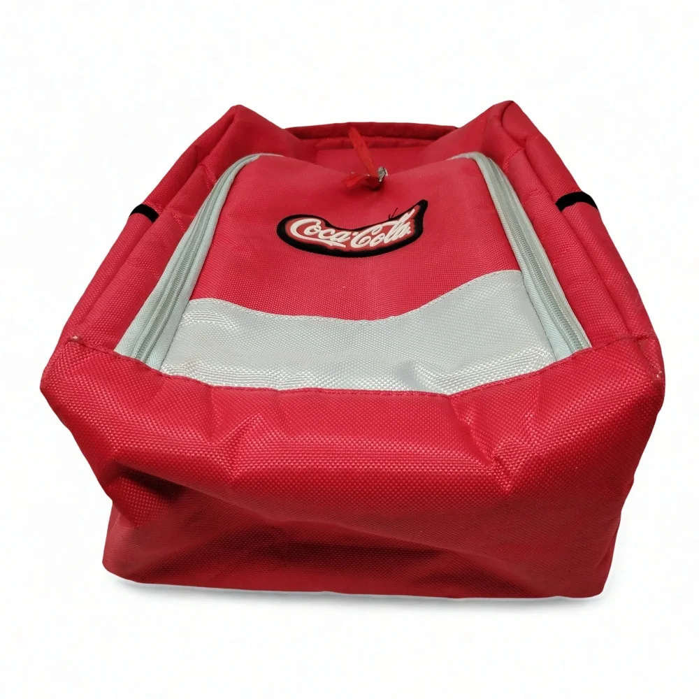Coca-Cola Insulated Cooler Bag 12 Can Soft Sided Lunch Tote Woven Polyester